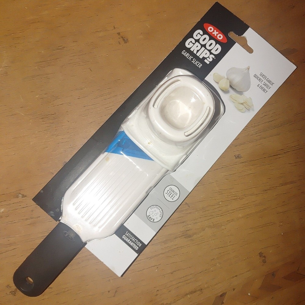 New OXO Good Grips Garlic Slicer - Slices Garlic Quickly, Safely & Evenly